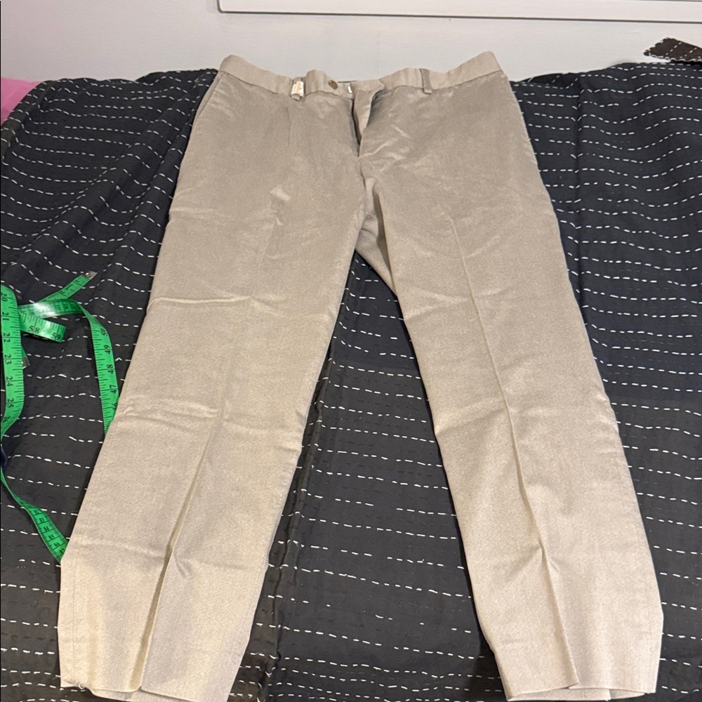 Classic Men's Khaki Chinos with suspender buttons